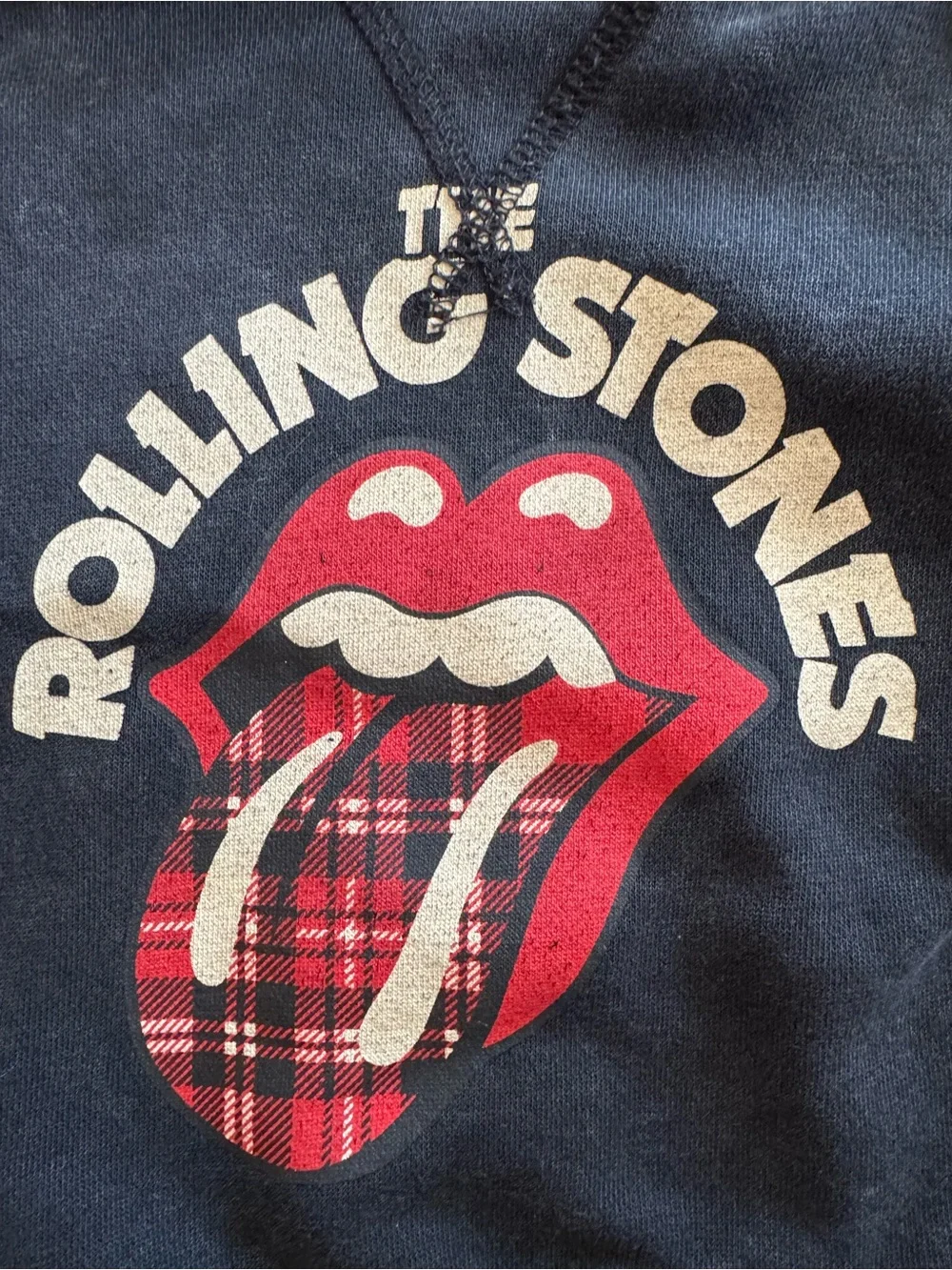 the Rolling Stones Black and White Logo Infant Tee